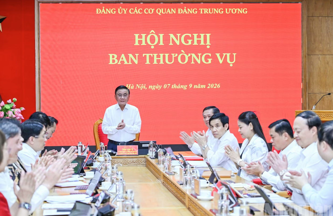 Thường trực Ban Bí thư Trần Cẩm Tú chủ trì Hội nghị Ban Thường vụ Đảng ủy các cơ quan Đảng Trung ương
